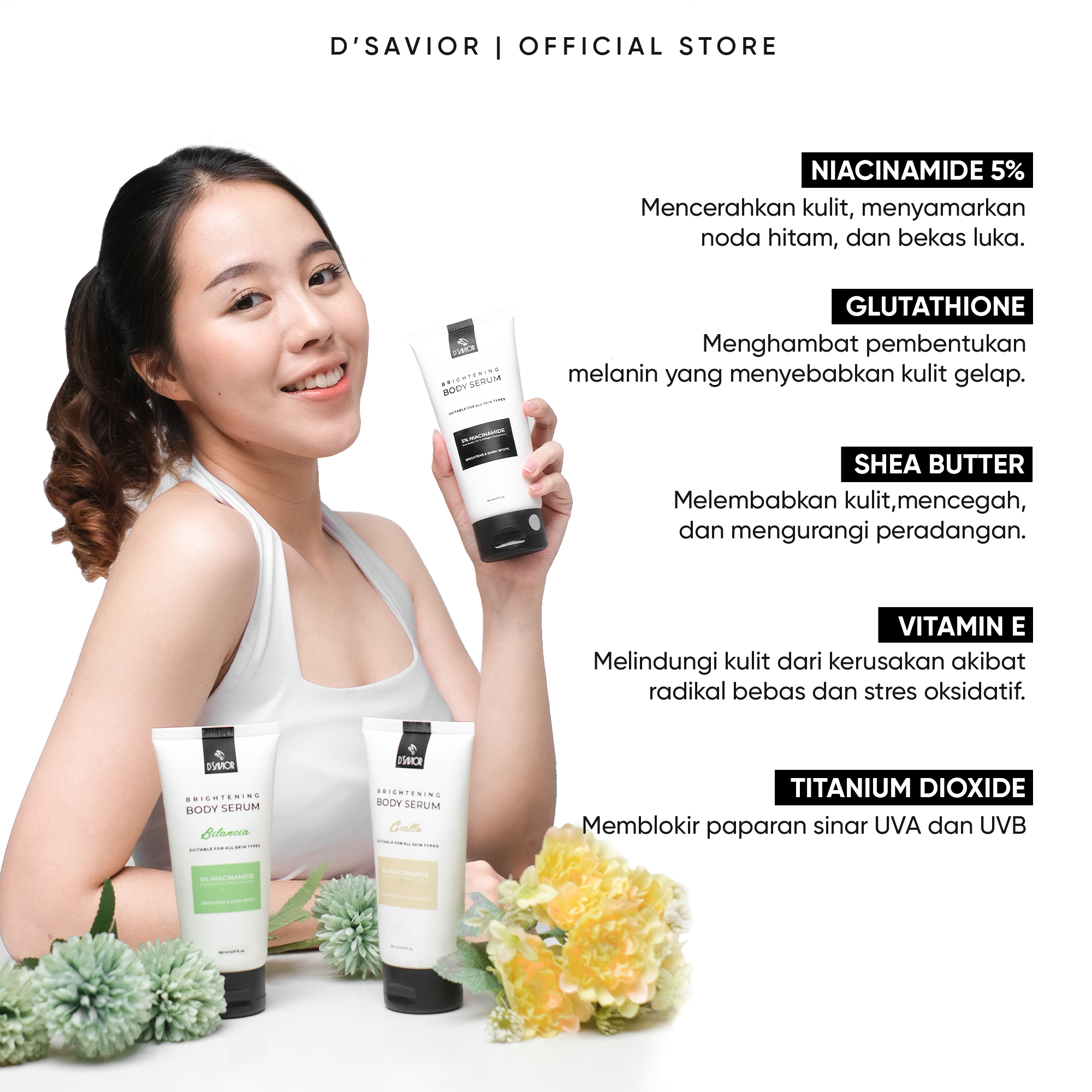 Jual D'SAVIOR Dark Spot Remover (Brightening Body Serum 150ML + Body ...