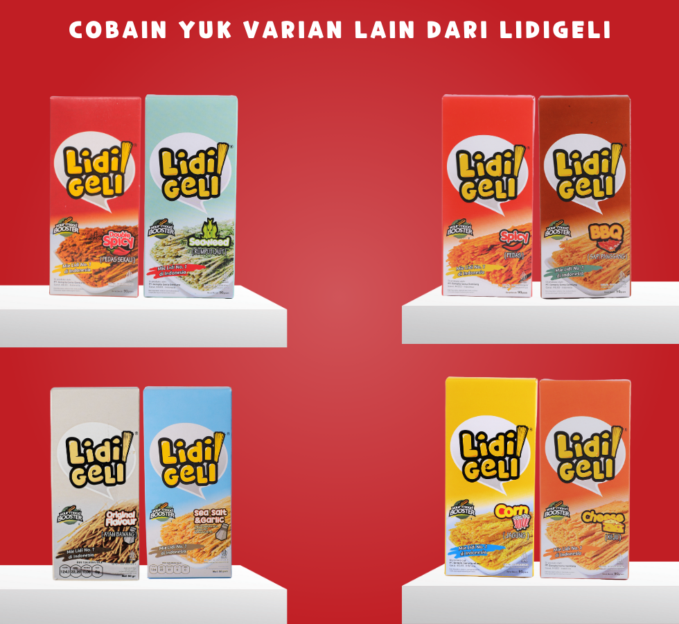 Jual Lidi Geli - Mie Lidi Rasa Double Spicy 50gr | Shopee Indonesia