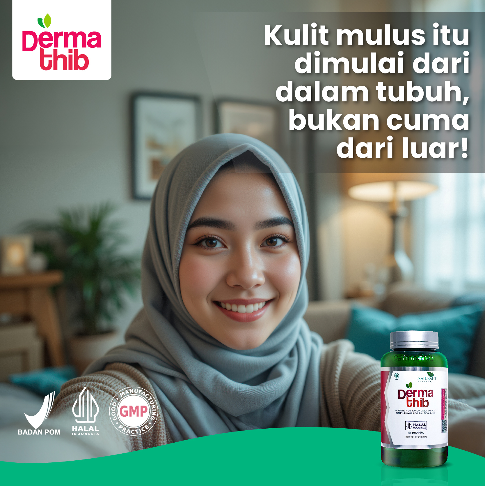 Jual Dermathib Suplemen Kapsul Obat Jerawat Bekas Acne Treatment isi 60 ...