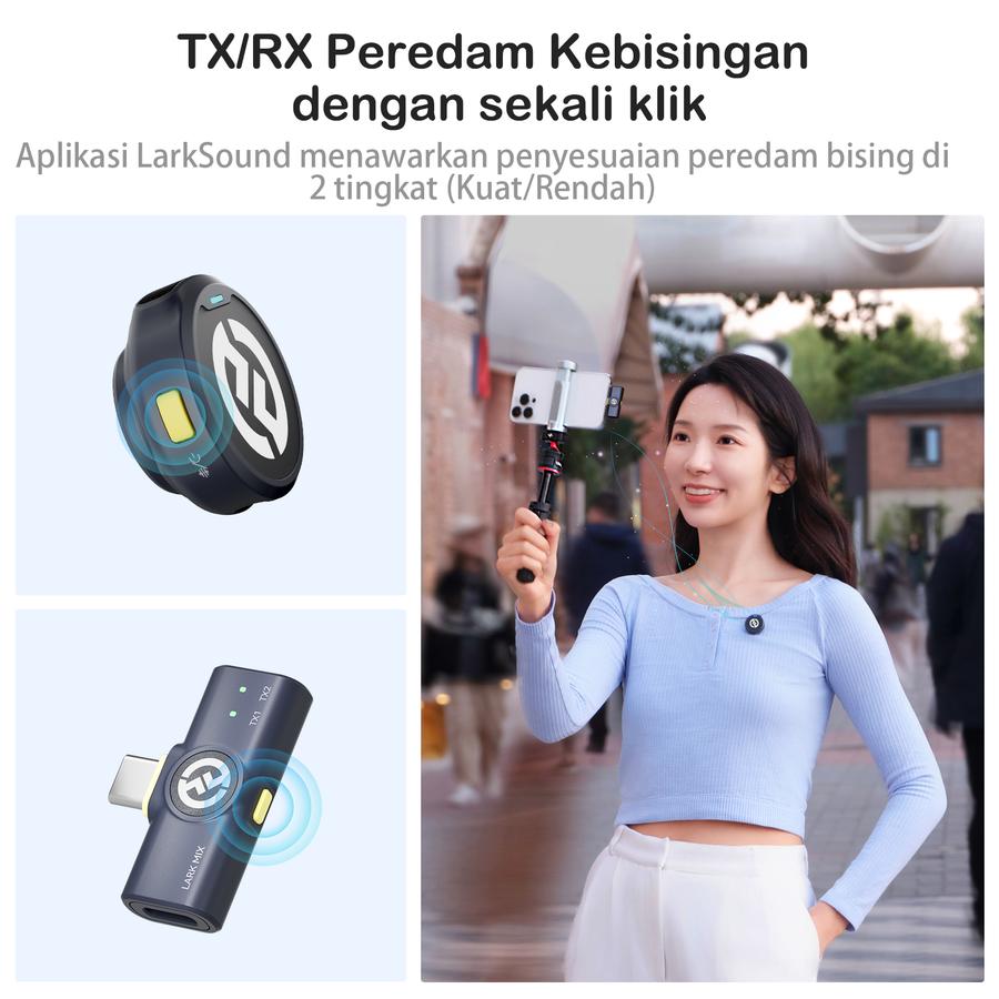 Jual Hollyland Lark M2 Combo Wireless Lavalier Microphone M2 Duo Mic ...