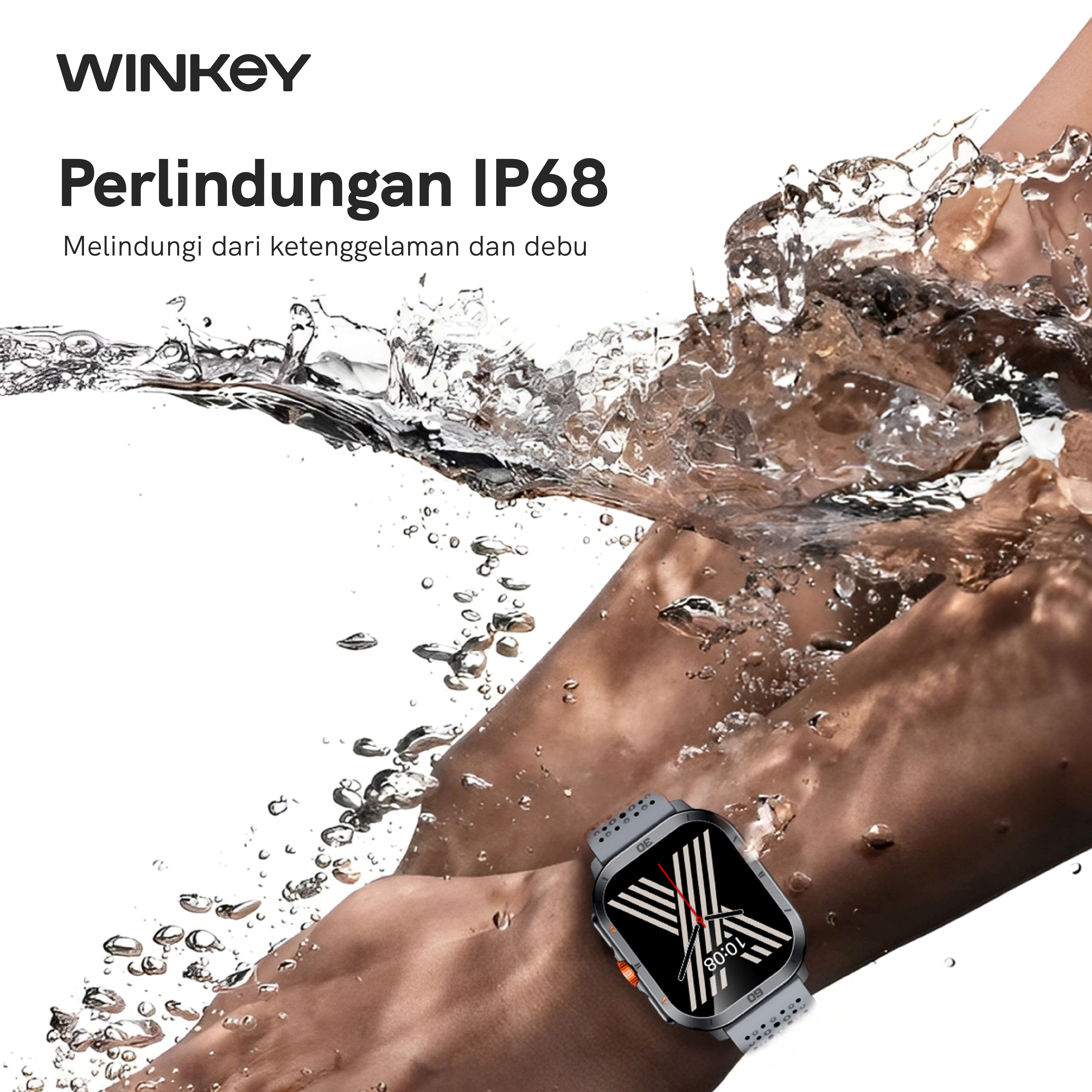 Jual WINKEY Smartwatch Pria Titan X Metal Frame Layar AMOLED 100+ Mode ...