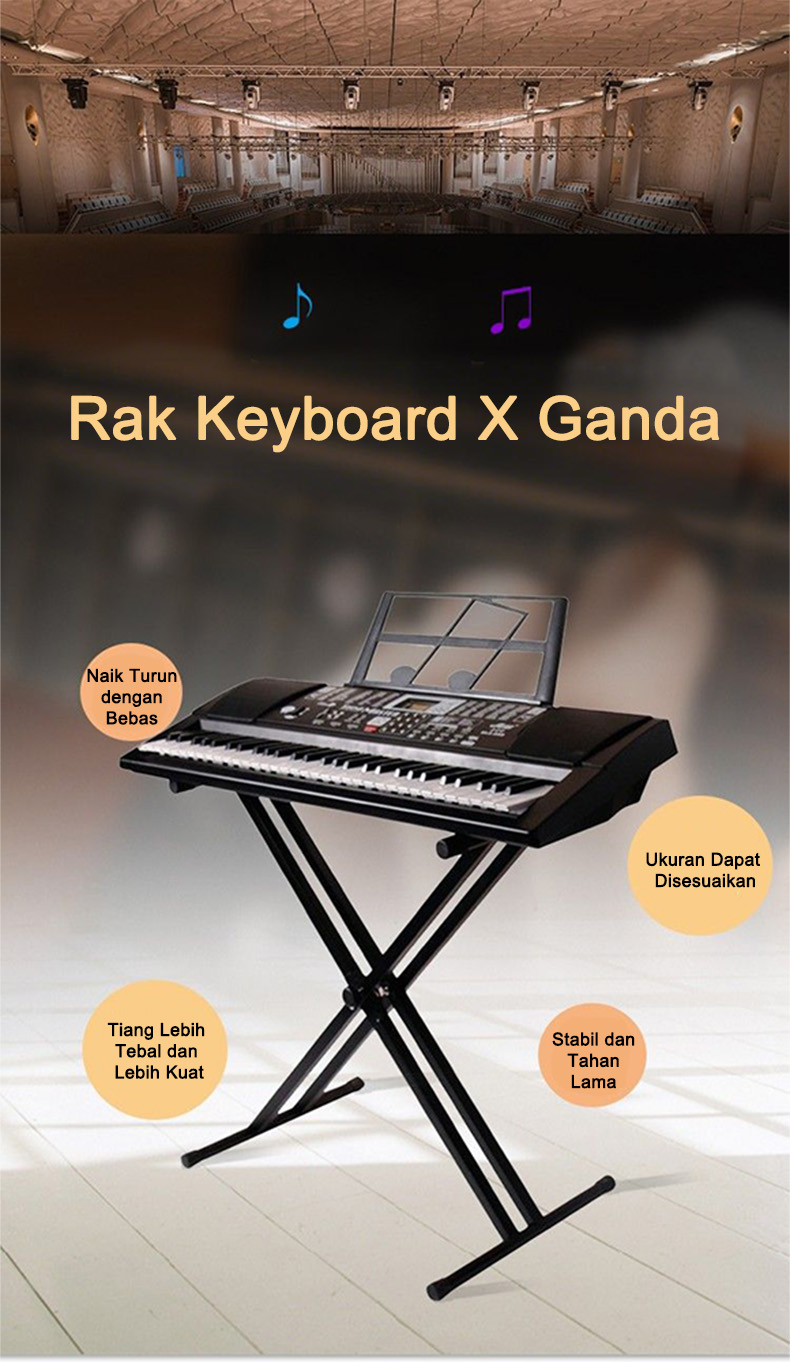 Jual Benston Music- Rak Keyboard X Ganda, Rak keyboard/piano elektronik ...