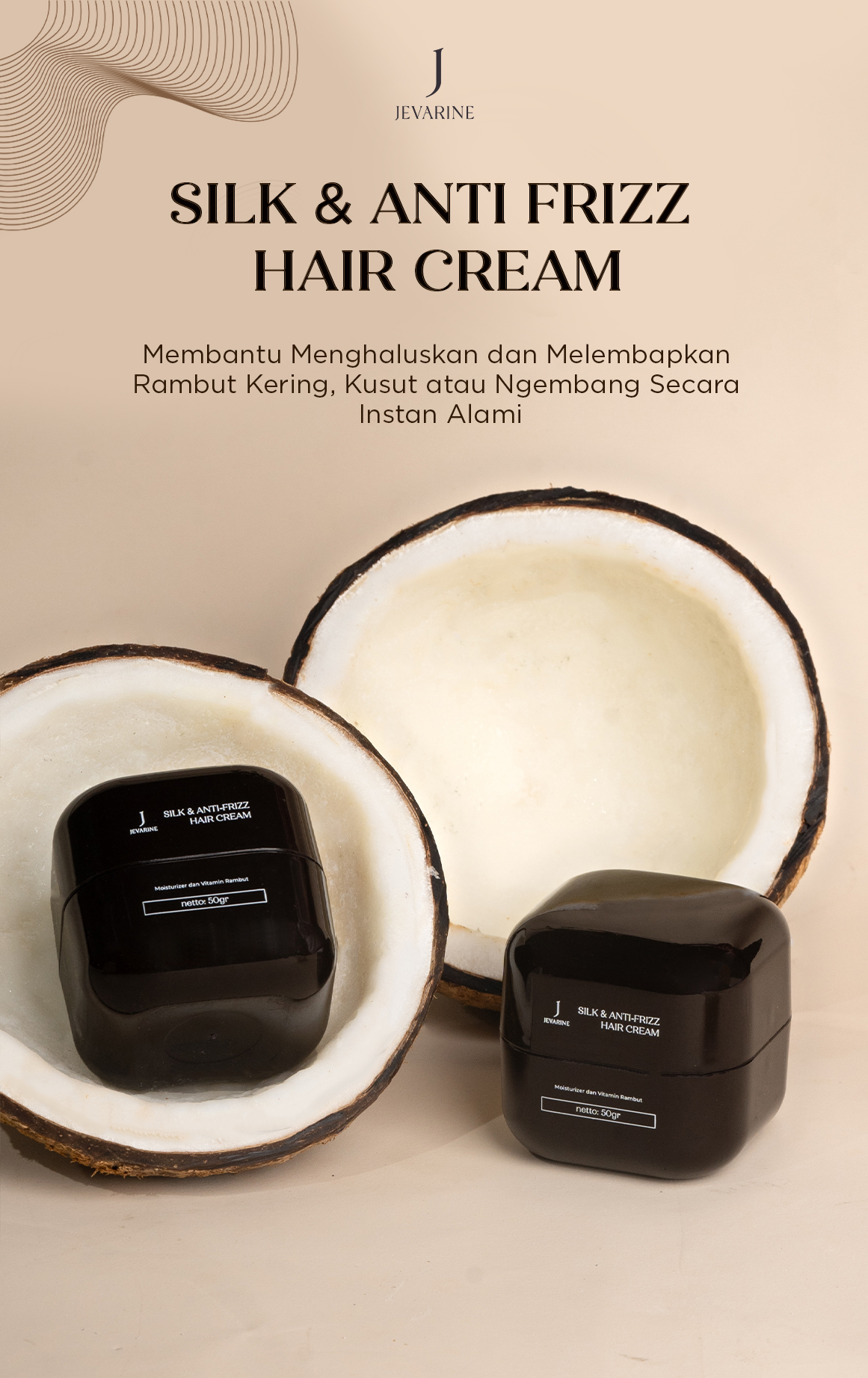 Jual Jevarine Silky Anti Frizz Hair Cream - Hair Cream Membantu ...