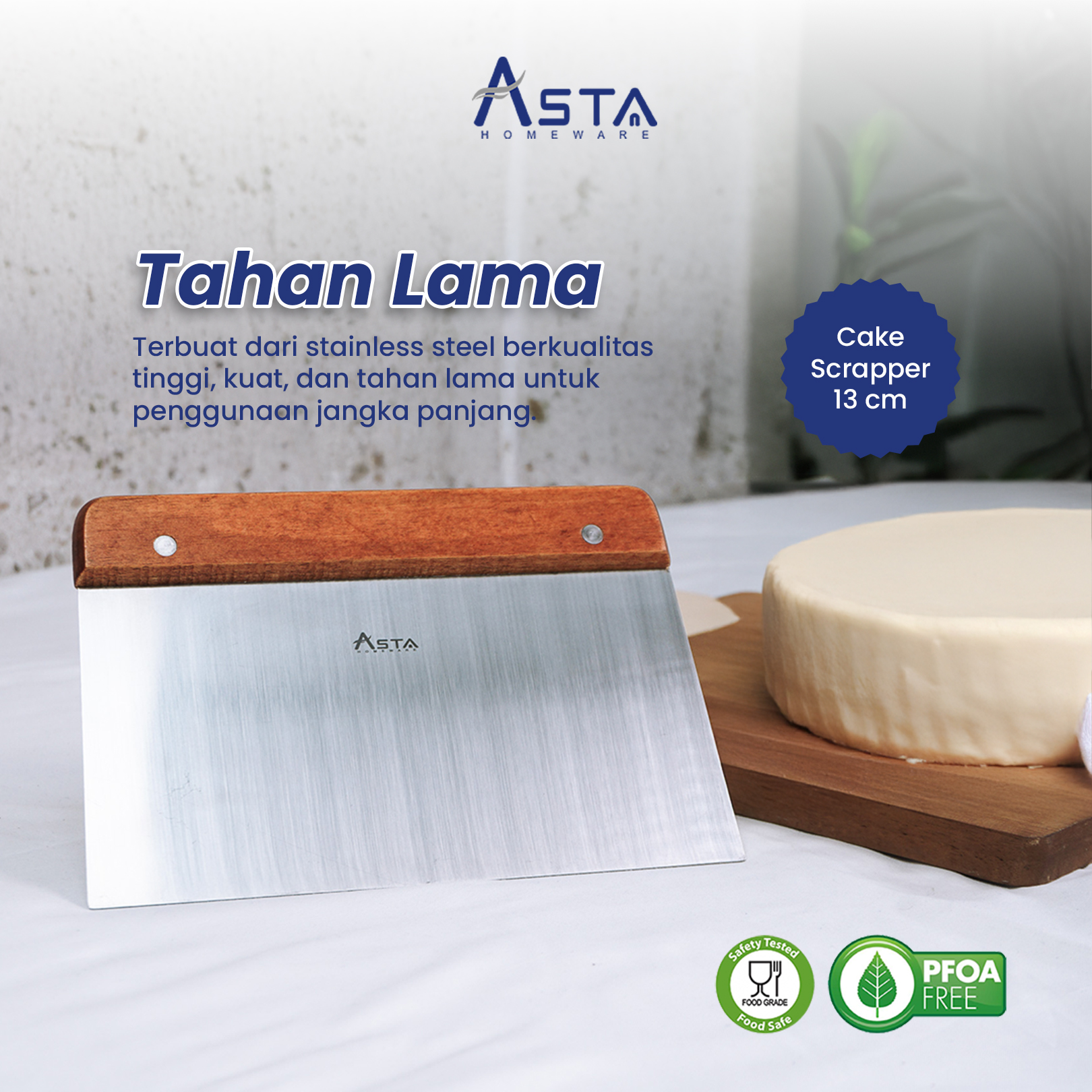 Jual Pisau Adonan Roti - Scraper Stainless - Pemotong Cutter Kue Pastry ...