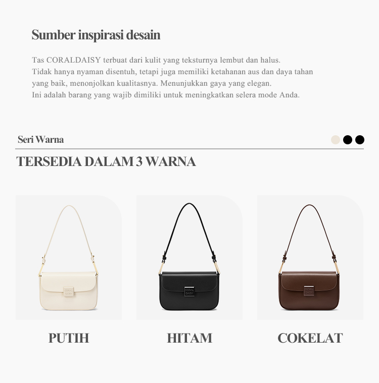 Jual CORALDAISY Tas Wanita 2026 Tali Panjang Sling Bag Tas Bahu Warna