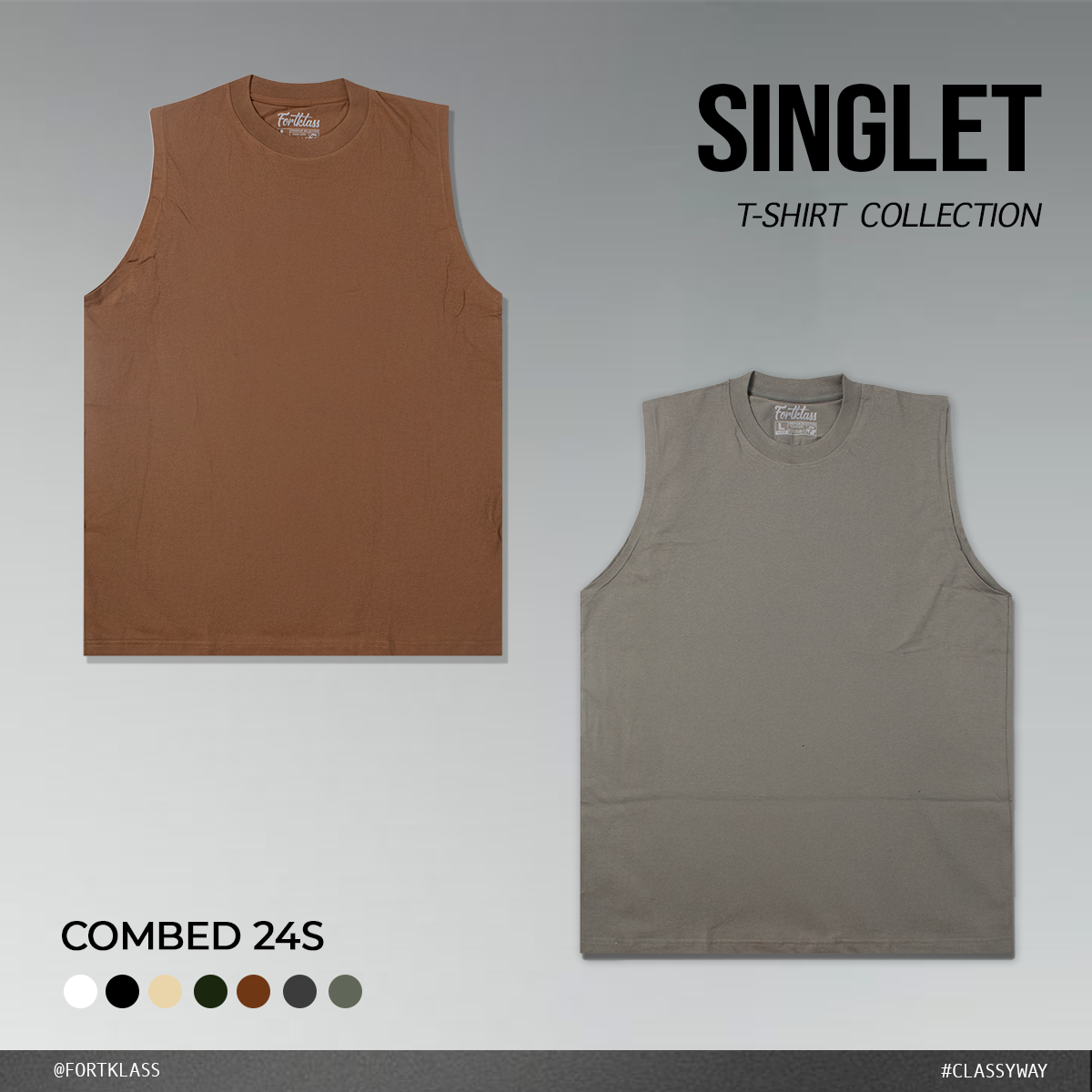 Jual Fortklass T-Shirt Kaos Singlet Oversize Kaos Tanpa Lengan ...
