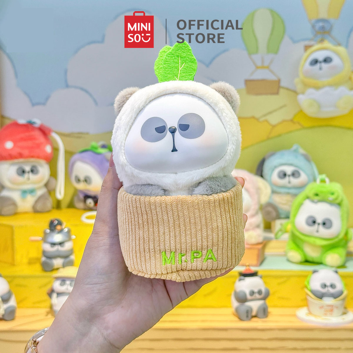 Jual MINISO Mr. Pa Pa Vegetable Series Panda Doll Keychain Blind Box ...