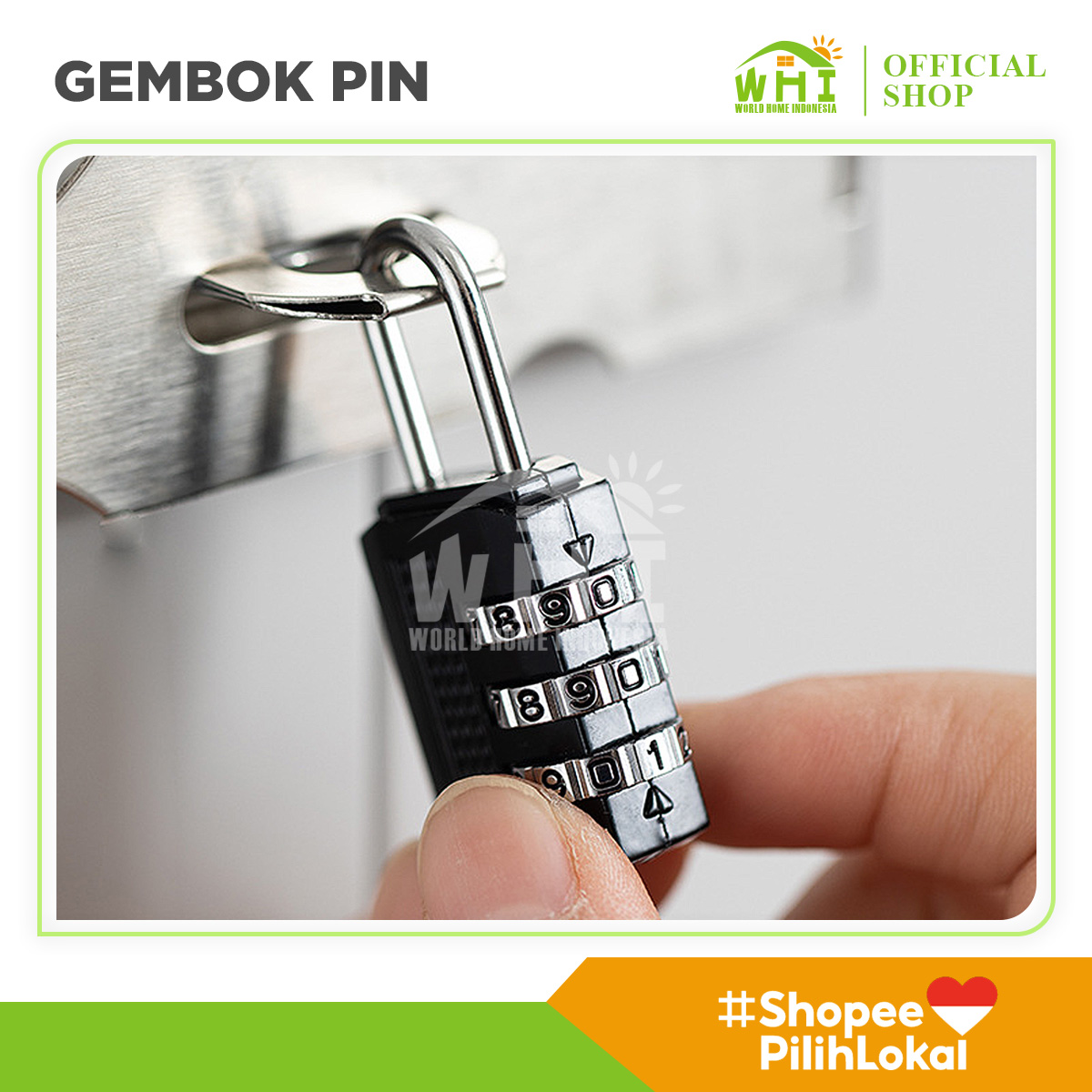 Jual World Home Gembok Angka 3 Digit Gembok Multifungsi / Gembok Pin ...