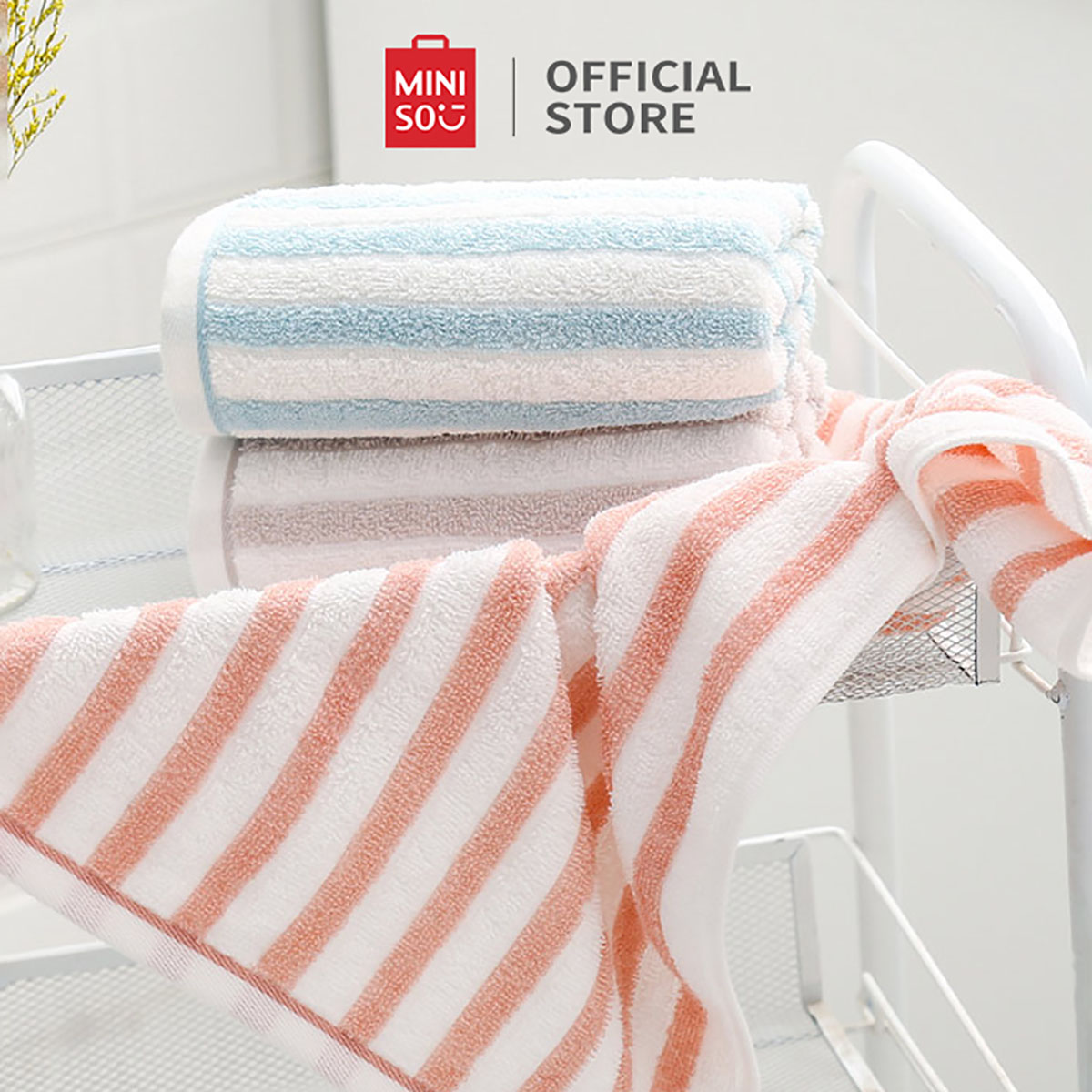 Jual Miniso Cotton Baby Towel Striped Pure Cotton Kids' Towel | Shopee ...