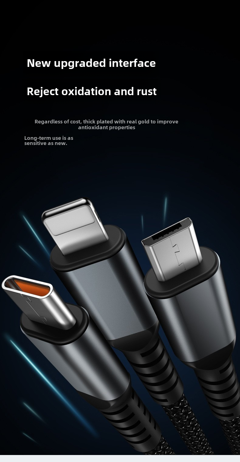 Jual GUKOO 3IN1 Super Fast Charging 100W Kabel Data usb To Type C ...