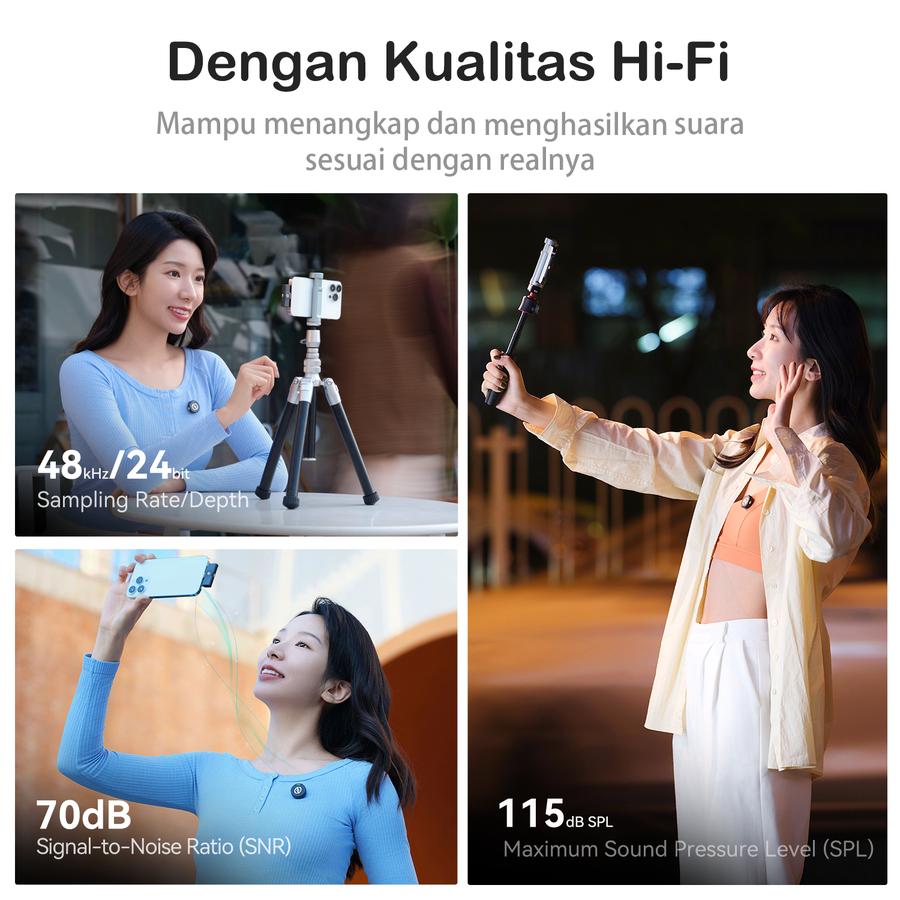 Jual Hollyland Lark M2 Combo Wireless Lavalier Microphone M2 Duo Mic ...