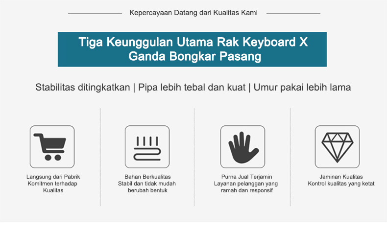 Jual Benston Music- Rak Keyboard X Ganda, Rak keyboard/piano elektronik ...