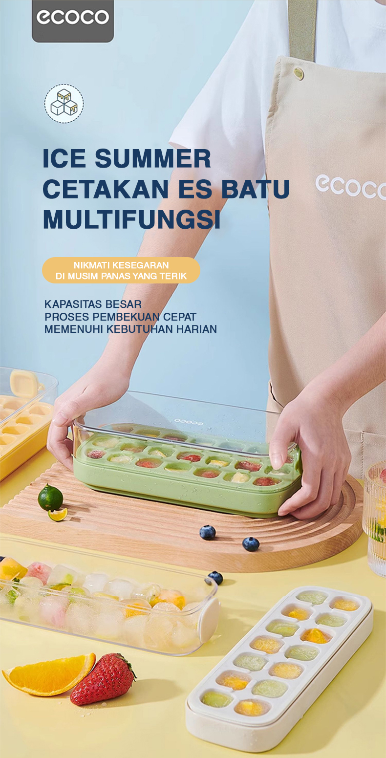 Jual ECOCO Press Ice Box - Cetakan es batu food grade anti pecah ...