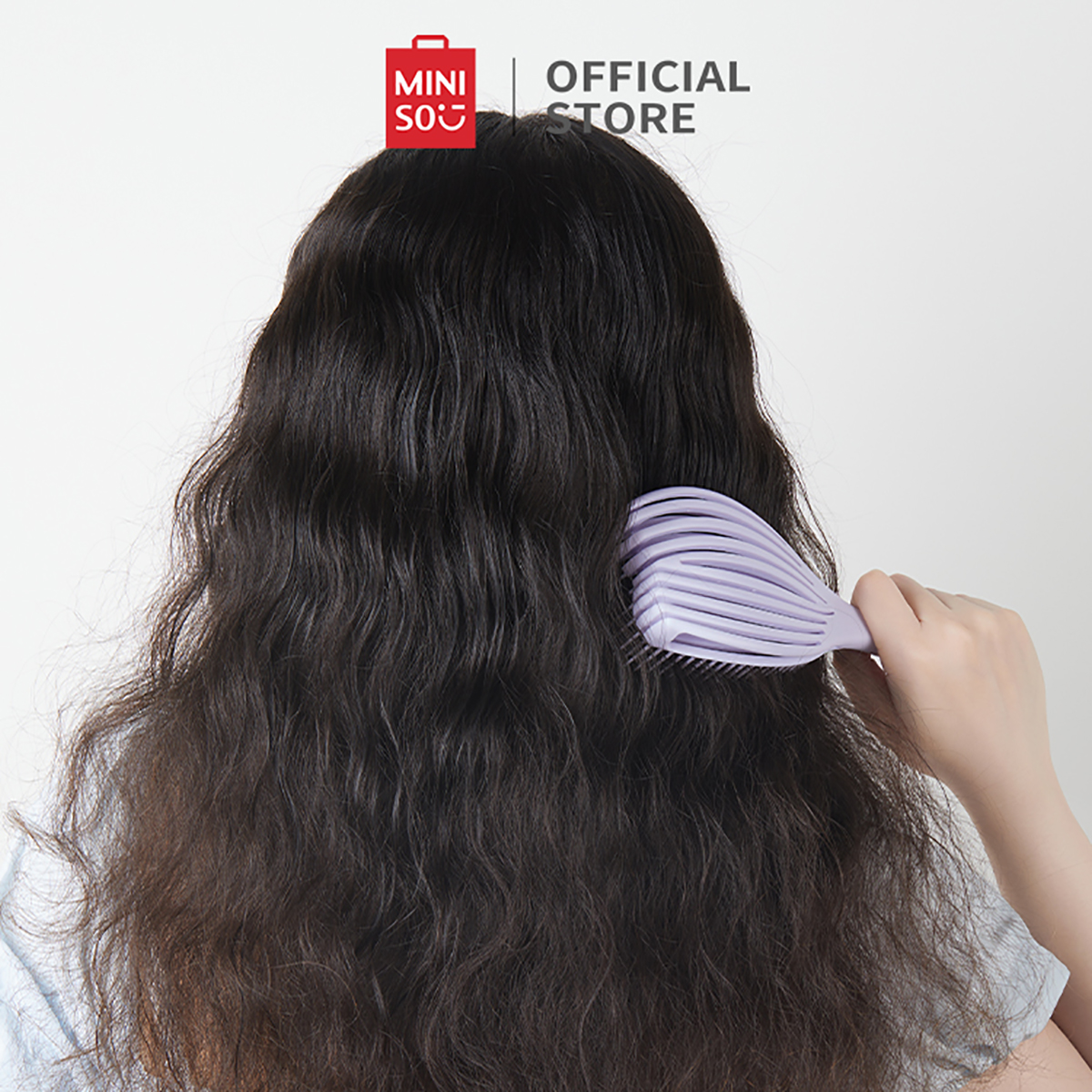 Jual Miniso Massage comb Sisir Combs Angel Shell Massager Brush ...