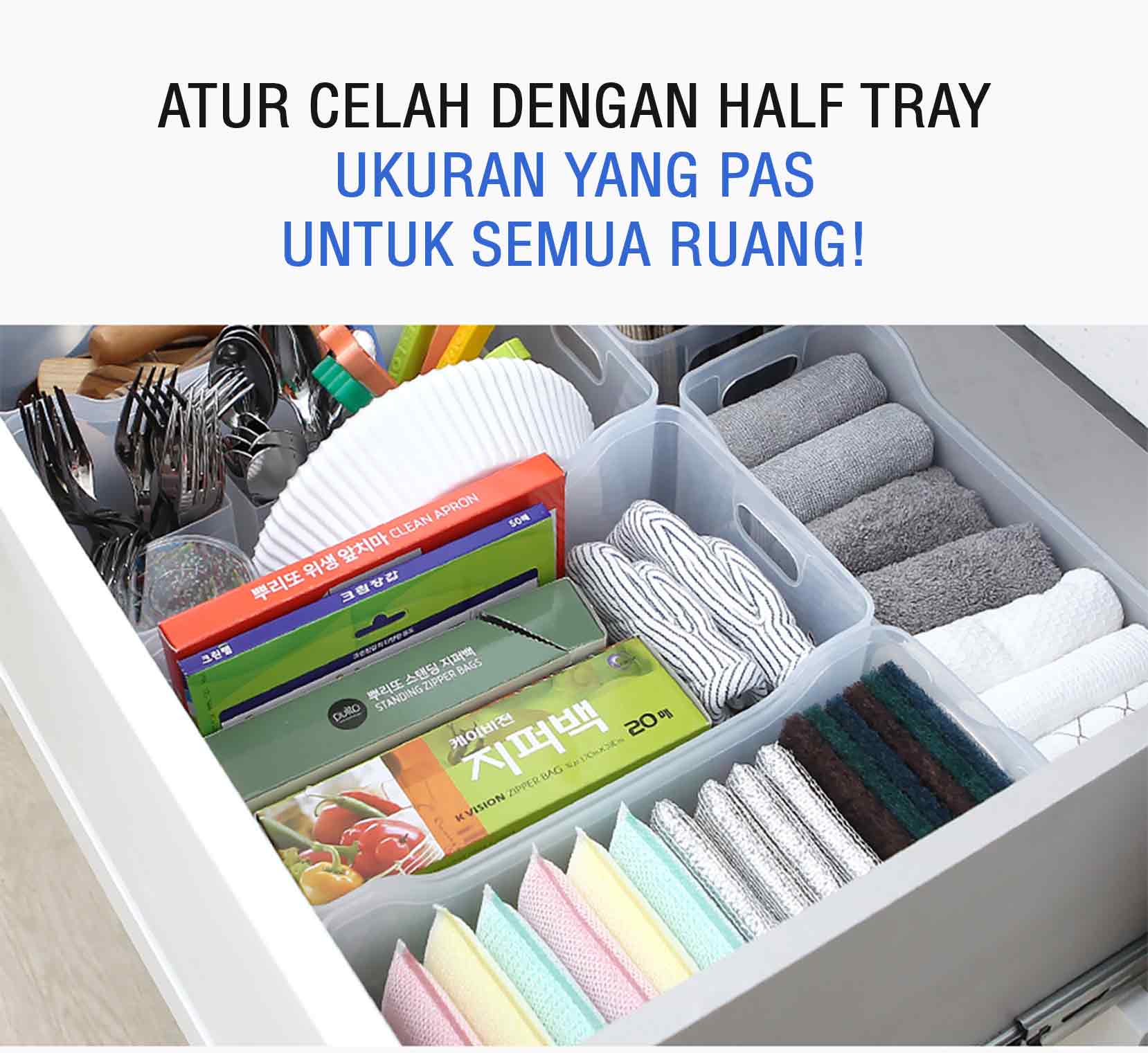 Jual Food Container Half Tray - Food Container Organizer keranjang ...