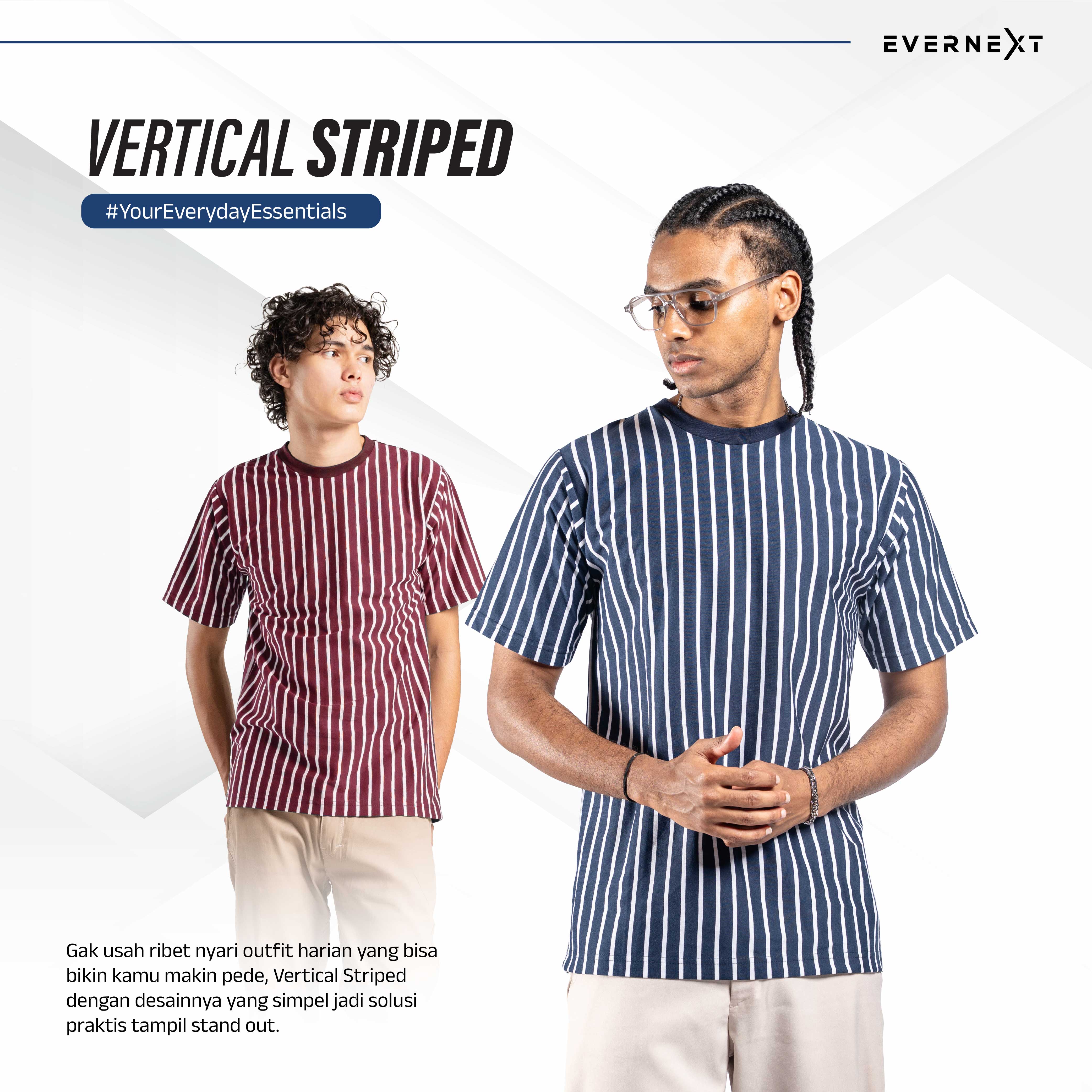 Jual Evernext - Kaos Stripe Salur Pria Wanita Kaos Belang Garis ...