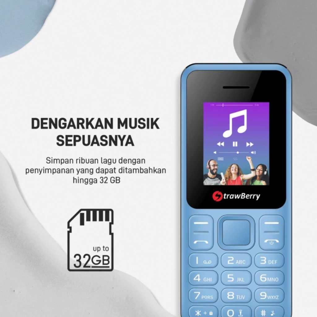 Jual STRAWBERRY - ST22 Reborn Handphone Bluetooth Dual SIM Murah Senter ...