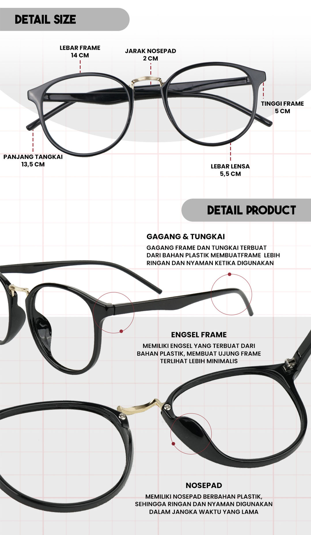 Jual DJAVA X URBAN - Frame Lily - Kacamata Minus Antiradiasi Komputer ...