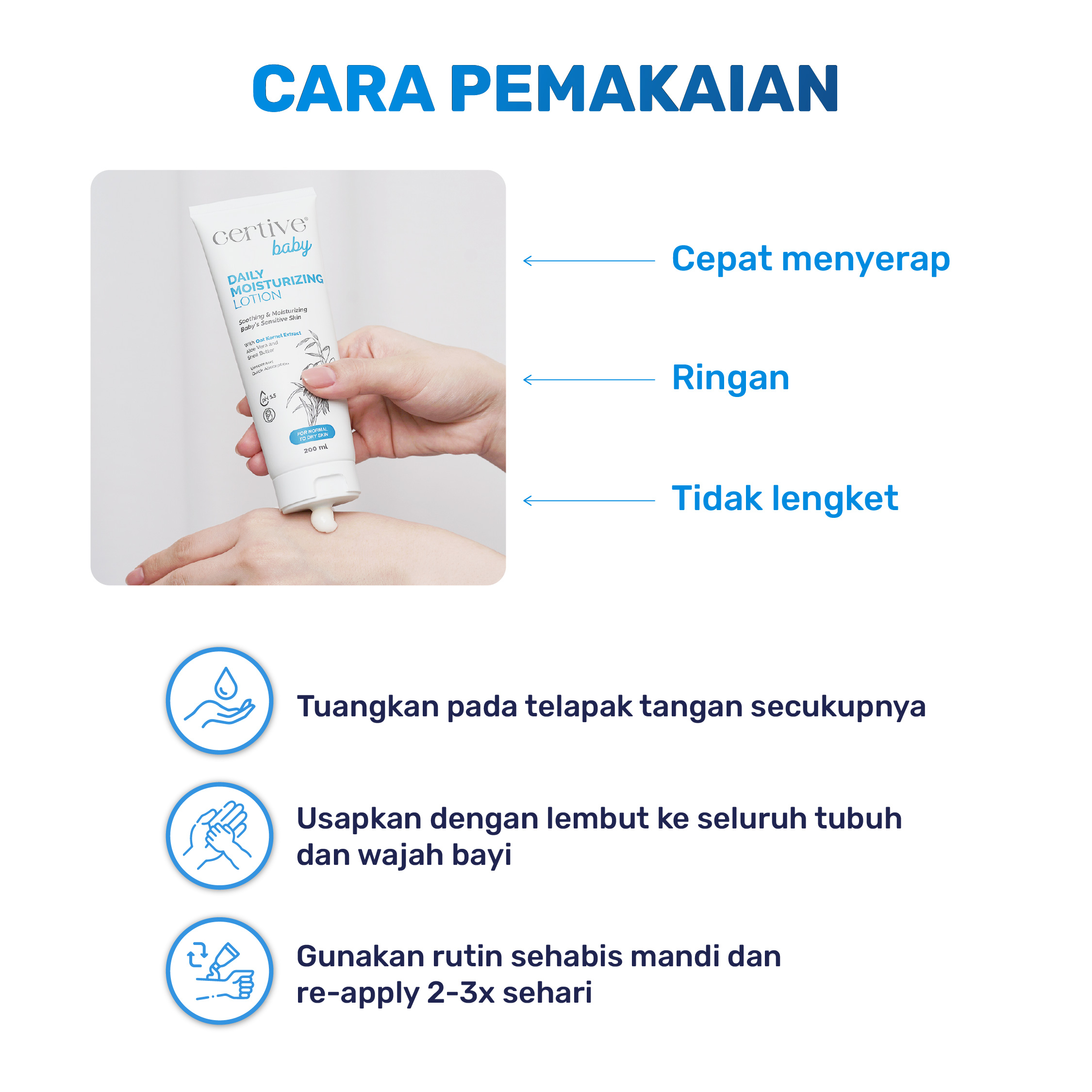 Jual [2X HEMAT] Certive Baby Daily Moisturizing Lotion 200 ml 2 pcs ...