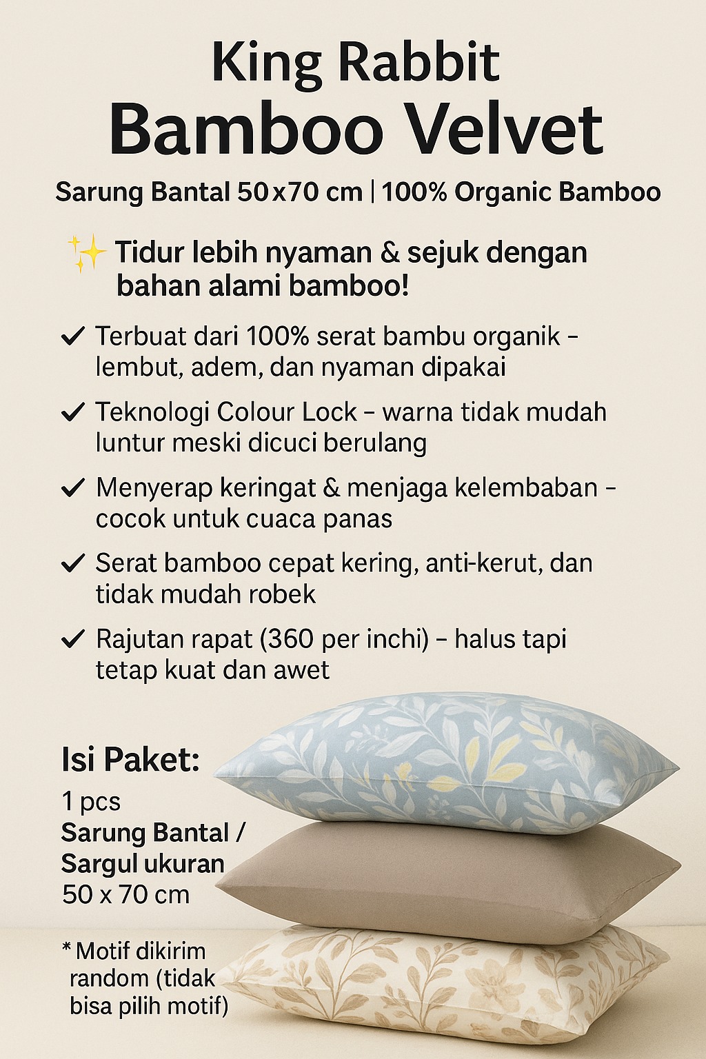 Jual King Rabbit Sarung Guling / Sarung Bantal ( Pillow case) uk. 50x70 ...