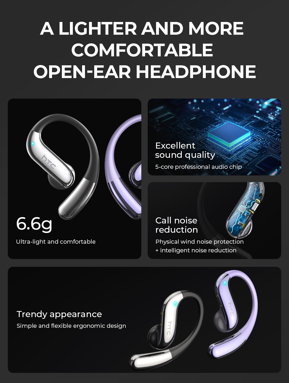 Jual HTC NE23 AI Translator Earphones 134 Languages Real-time ...