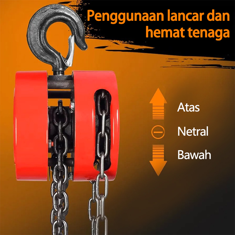 Jual Katrol Rantai Manual 1 Ton & 2 Ton - Chain Block Heavy Duty untuk ...