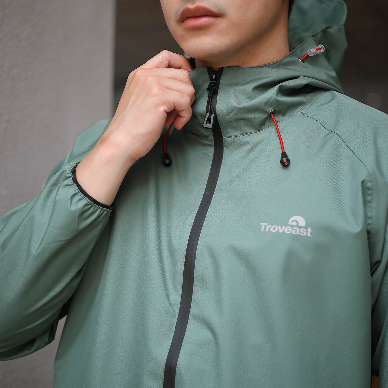 Jual Troveast Urban Waterproof Rain Jacket Pocket Series Mint | Shopee ...