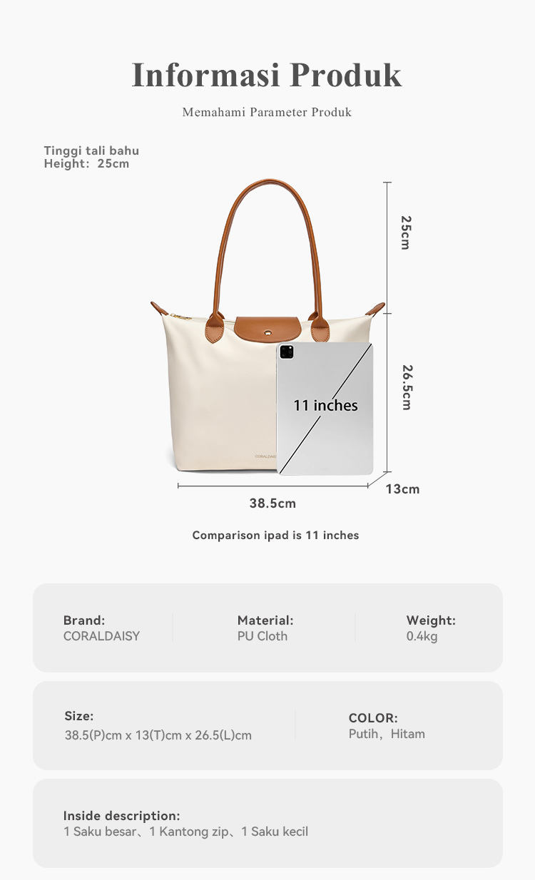 Jual CORALDAISY Tas Wanita 2026 Tote Bag Handbag Tas Bahu Shoulder Bag ...