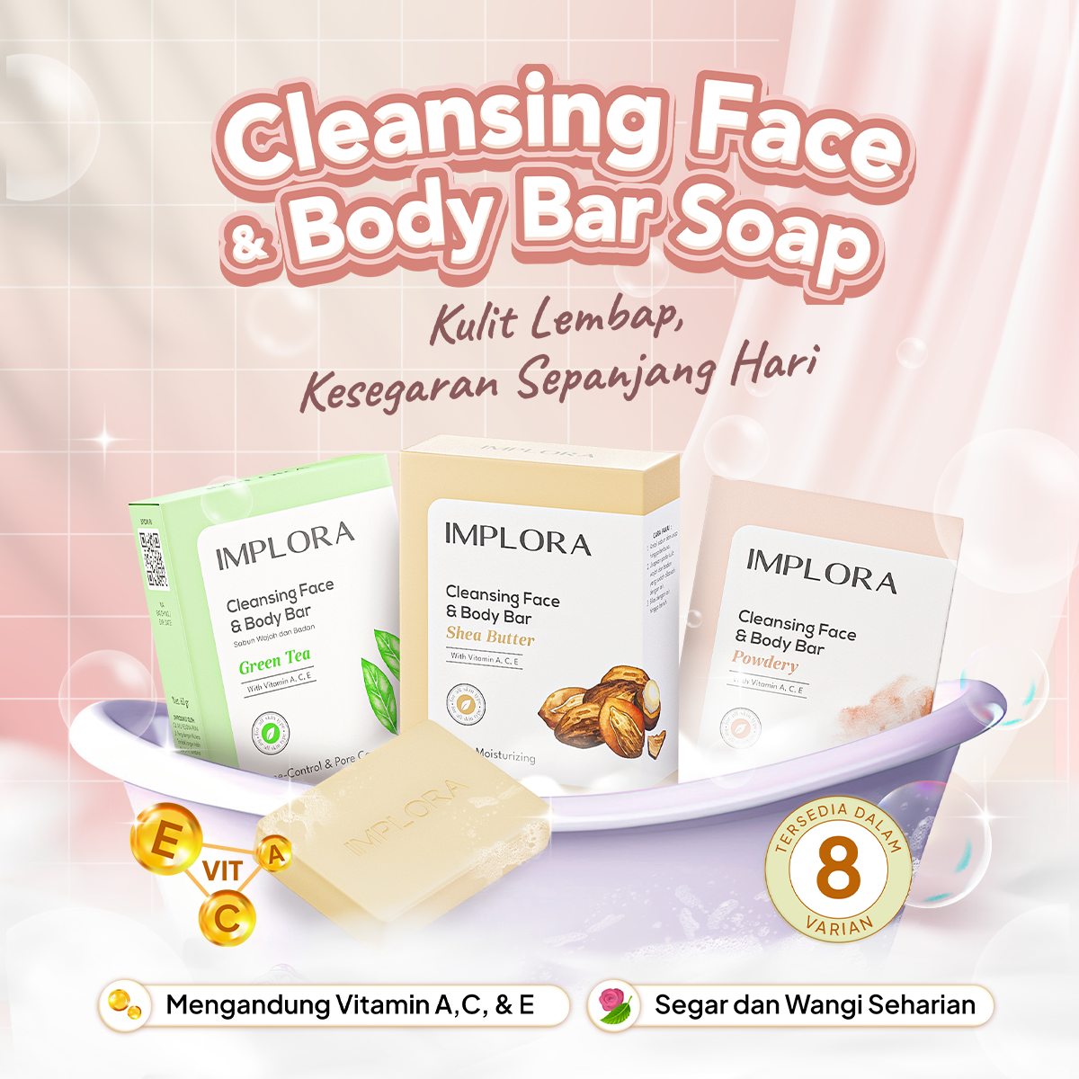 Jual Implora Cleansing Face & Body Bar Soap | Body, Face & Hand ...