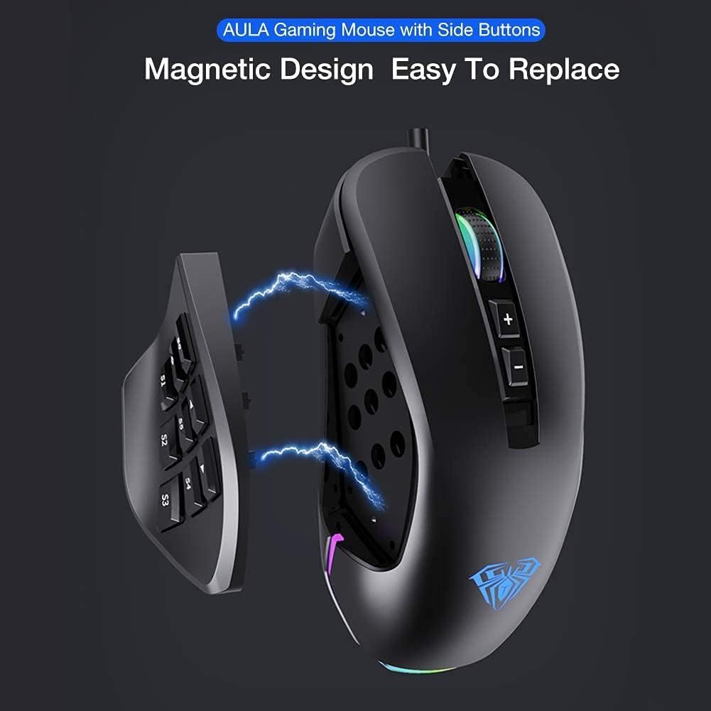 Jual AULA Gaming Mouse F805 RGB Gaming Mouse with Side Buttons Rainbow ...