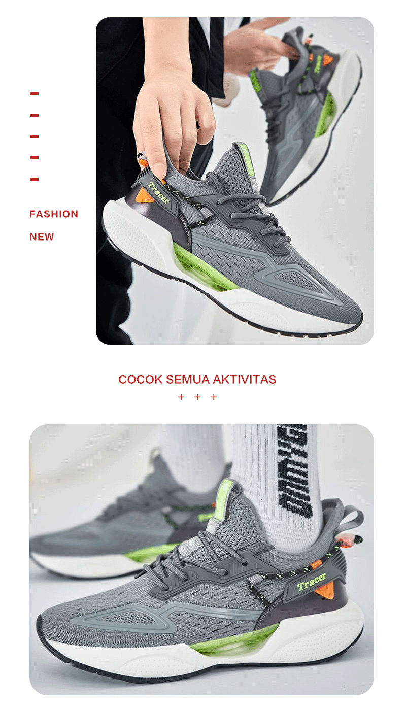 Jual Keeping Sepatu Pria Sneakers Hitam Sepatu Olahraga Kets Cowok ...