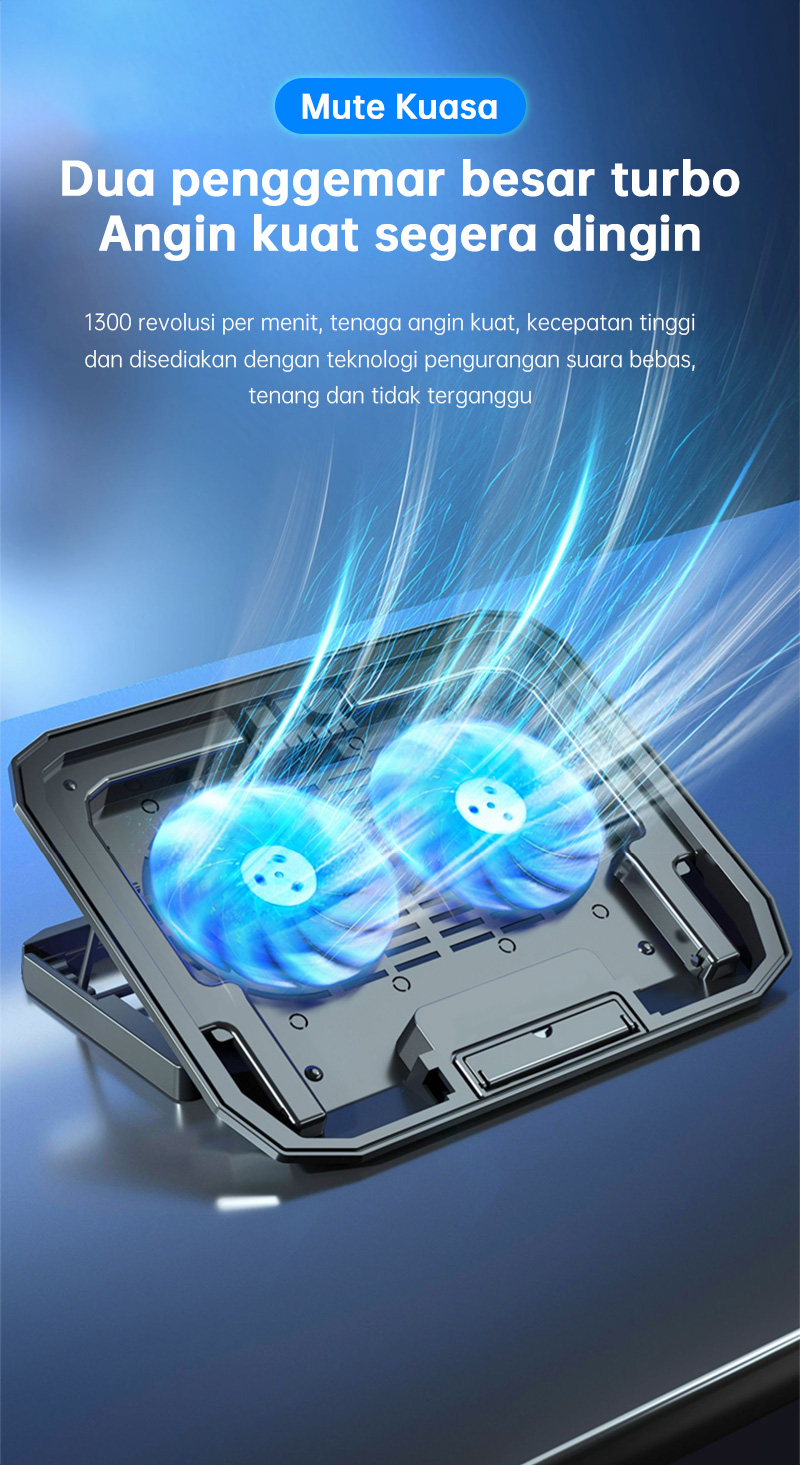 Jual YLV Cooling Pad Laptop Gaming Kipas Pendingin Laptop Port USB Dua ...