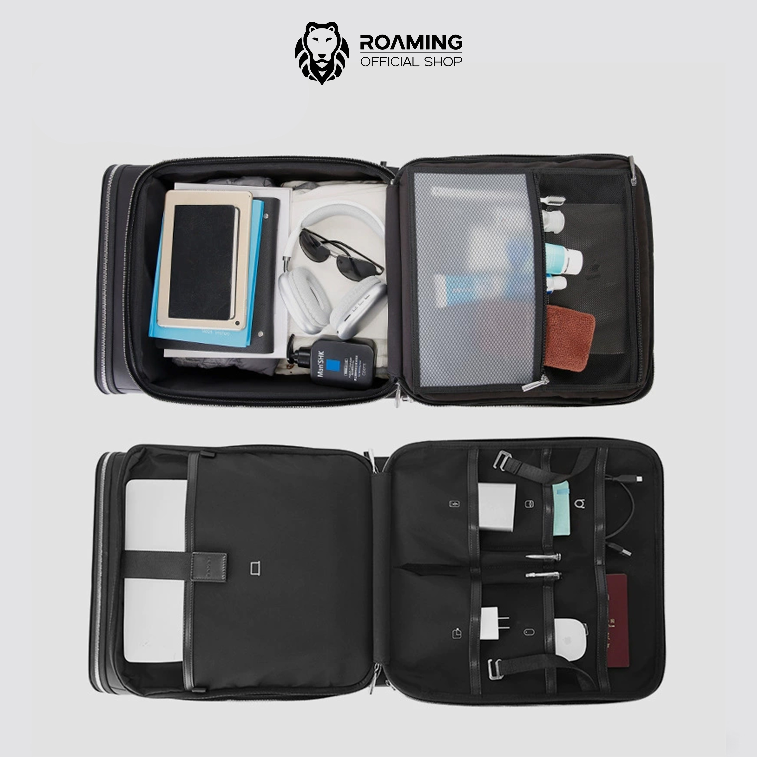 Jual Roaming Koper Kain Front and Top Load Ringan Size Kabin 20 Inch ...