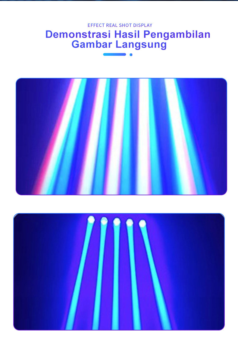 Jual Kaiy Lampu sorot LED 5X40w bergerak DM X512 lampu panggung efek ...