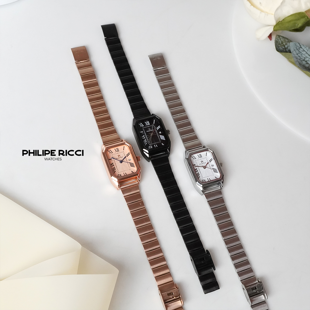 Jual PhiLipe Ricci Jam Tangan Wanita Kecil Rose Gold Elegant 100% ...