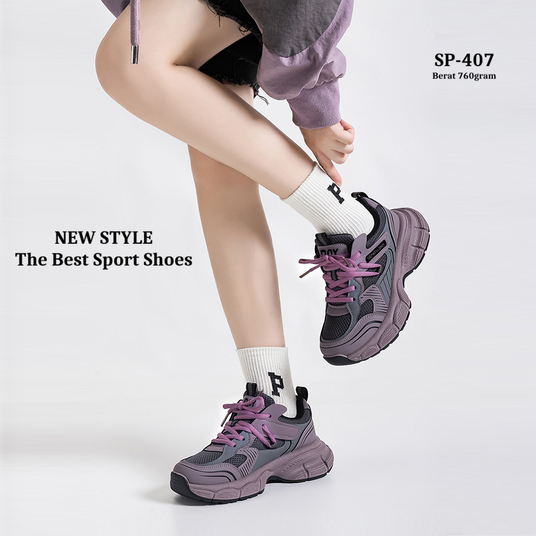 Jual Sepatu DNY Sepatu Olahraga Wanita Ungu Sneakers Cewek Terbaru ...
