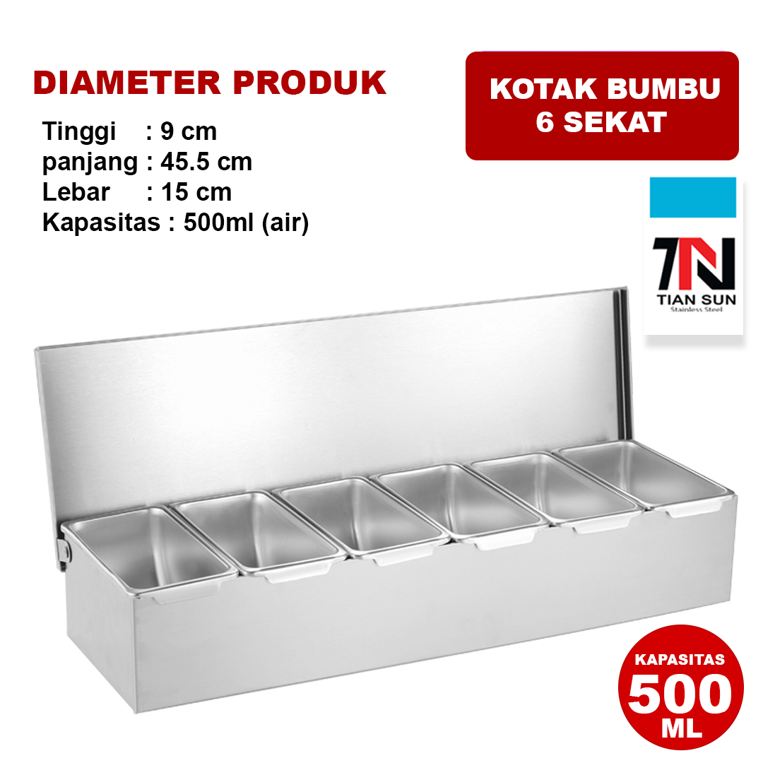 Jual Tiansun Kontainer Tempat Penyimpapan Bumbu Stainless Steel ...