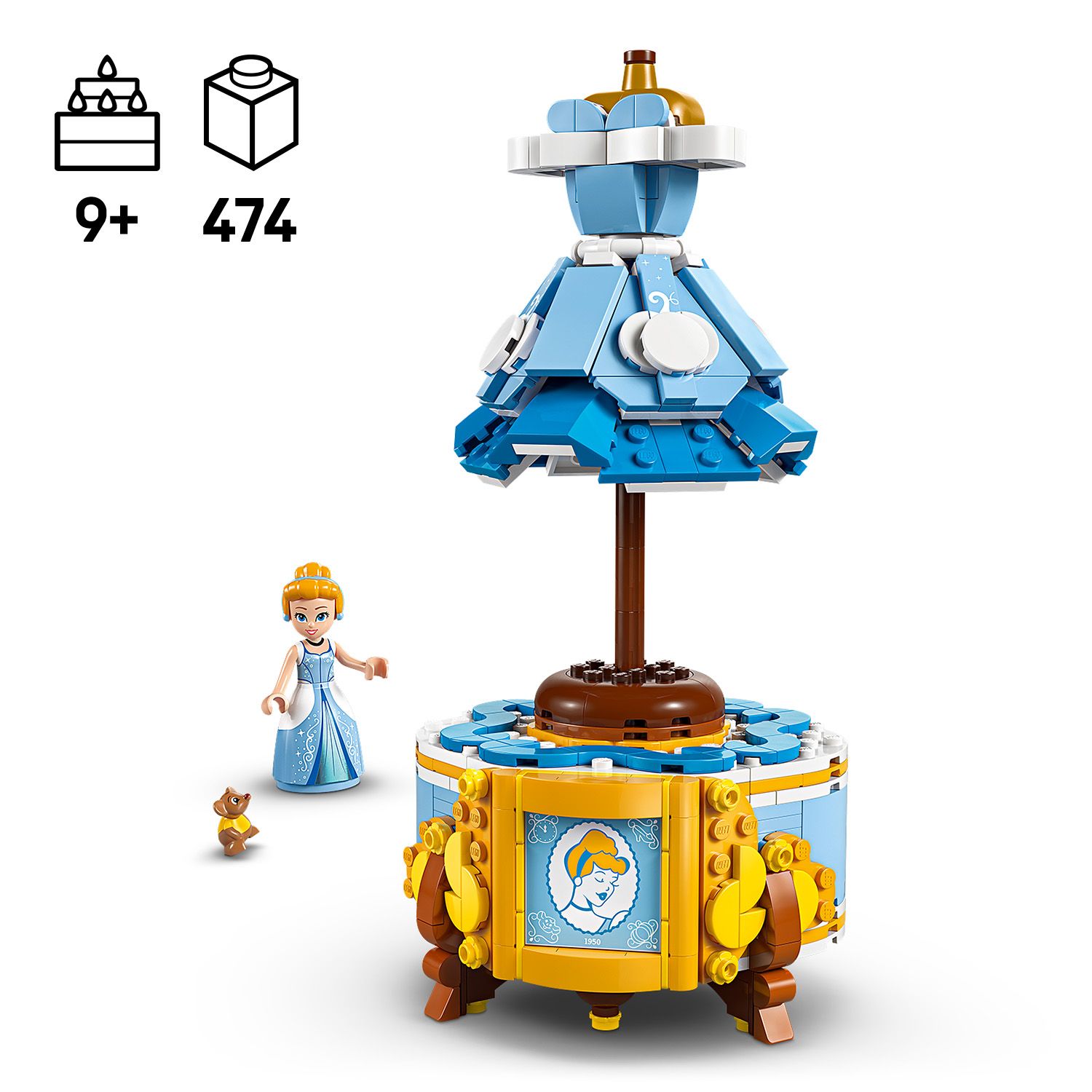 Jual LEGO Disney 43266 Cinderella's Dress (474 Pieces), Building Block ...