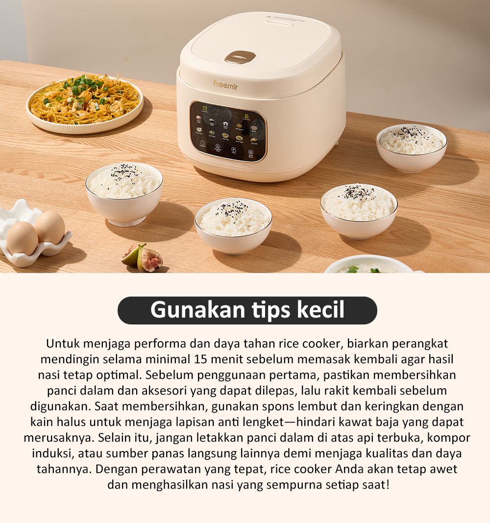 Jual [PREMIUM] freemir Rice Cooker Digital Rendah Gula 1.5L Lapisan ...