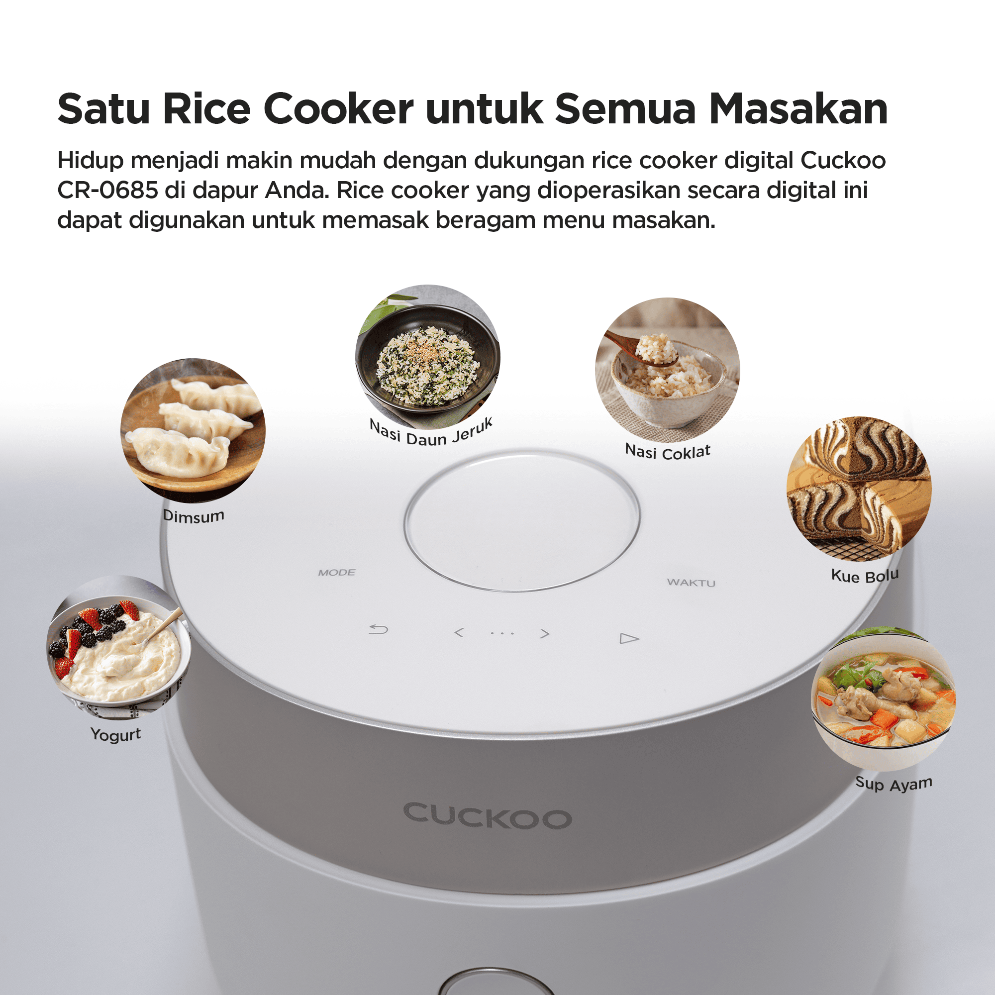 Jual CUCKOO Digital Rice Cooker 1L CR-0685FW Magic Com Penanak Nasi ...