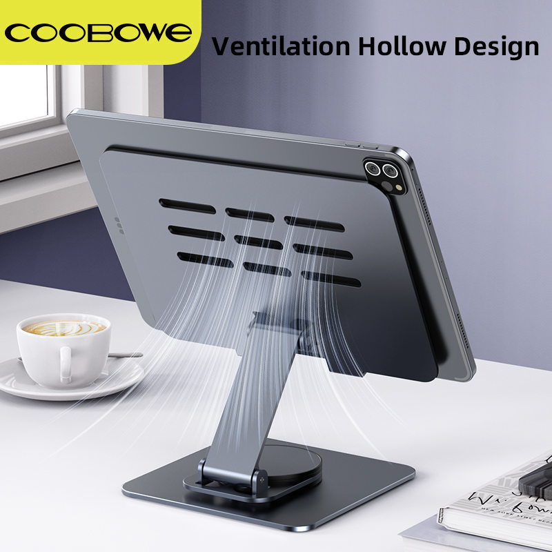 Jual COOBOWE 360 degree rotatable Tablet Stand Holder Hp Meja Aluminum ...