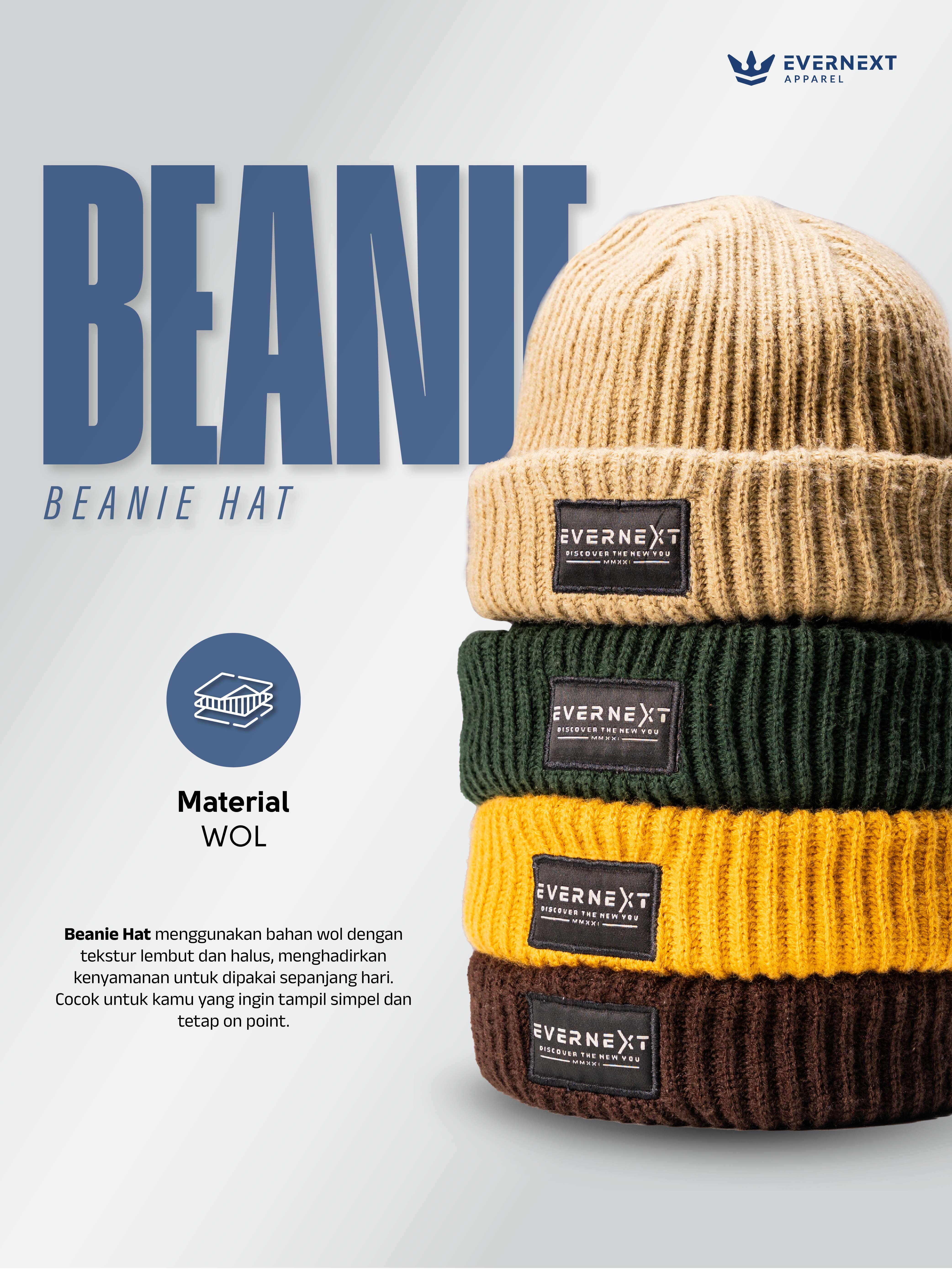 Jual Evernext - Beannie Hat Topi Rajut Pria Topi Musim Dingin ...