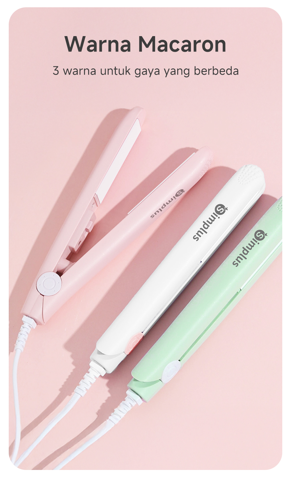 Jual Simplus Catokan Pelurus Rambut Portabel Super Ringan Pemanasan ...