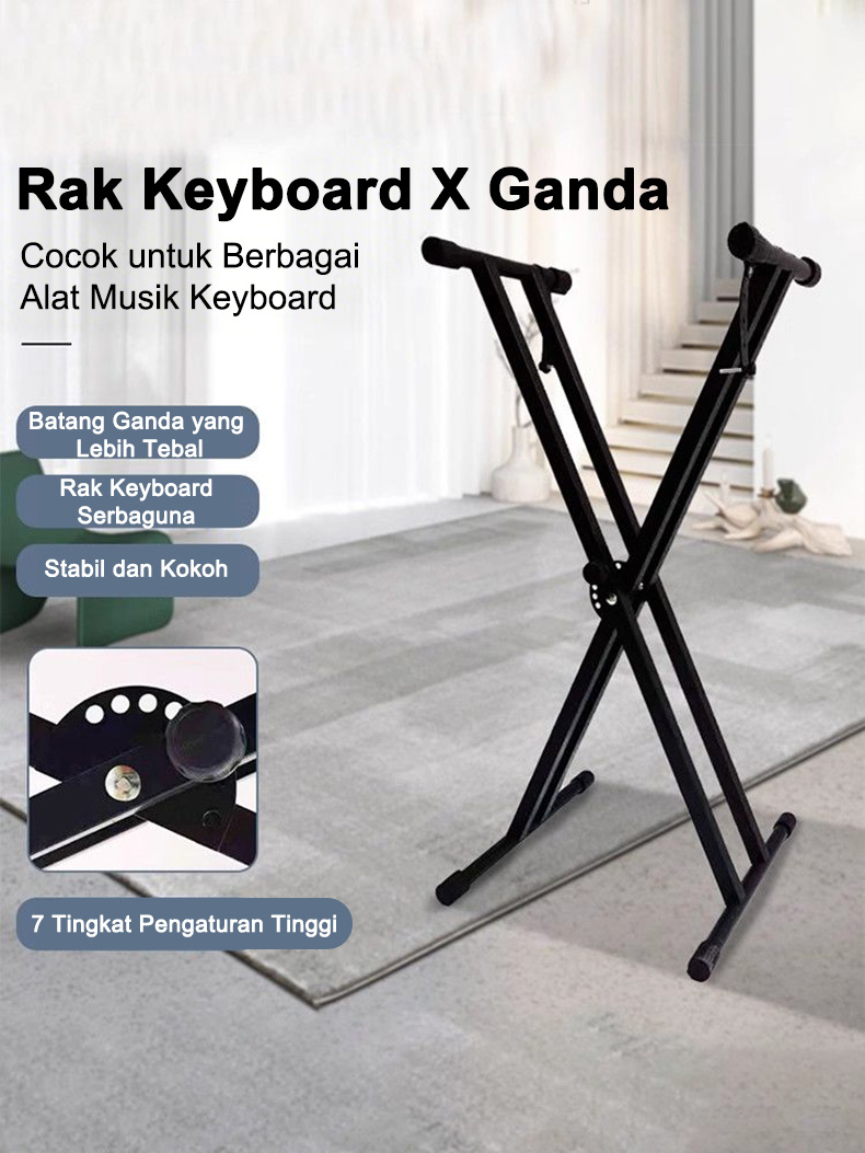 Jual Benston Music- Rak Keyboard X Ganda, Rak keyboard/piano elektronik ...