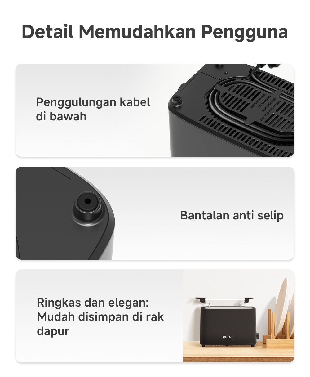 Jual Simplus Pemanggang Roti 7 Tingkat Suhu 3 Fungsi Penghangat 600 ...