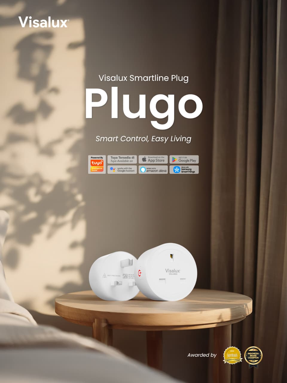 Jual Visalux Plugo Smartline Plug 3 Pin Bluetooth + WiFi - Colokan Stop ...