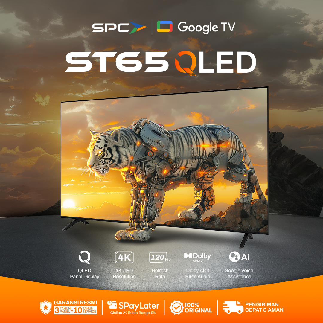 Jual SPC Google TV 65 inch - ST65 QLED Google TV 4K UHD | Dolby Audio ...