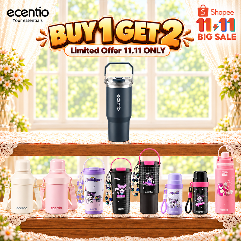Jual [11.11 Promo] ecentio Tumbler stainless 900ml Portable Thermos ...