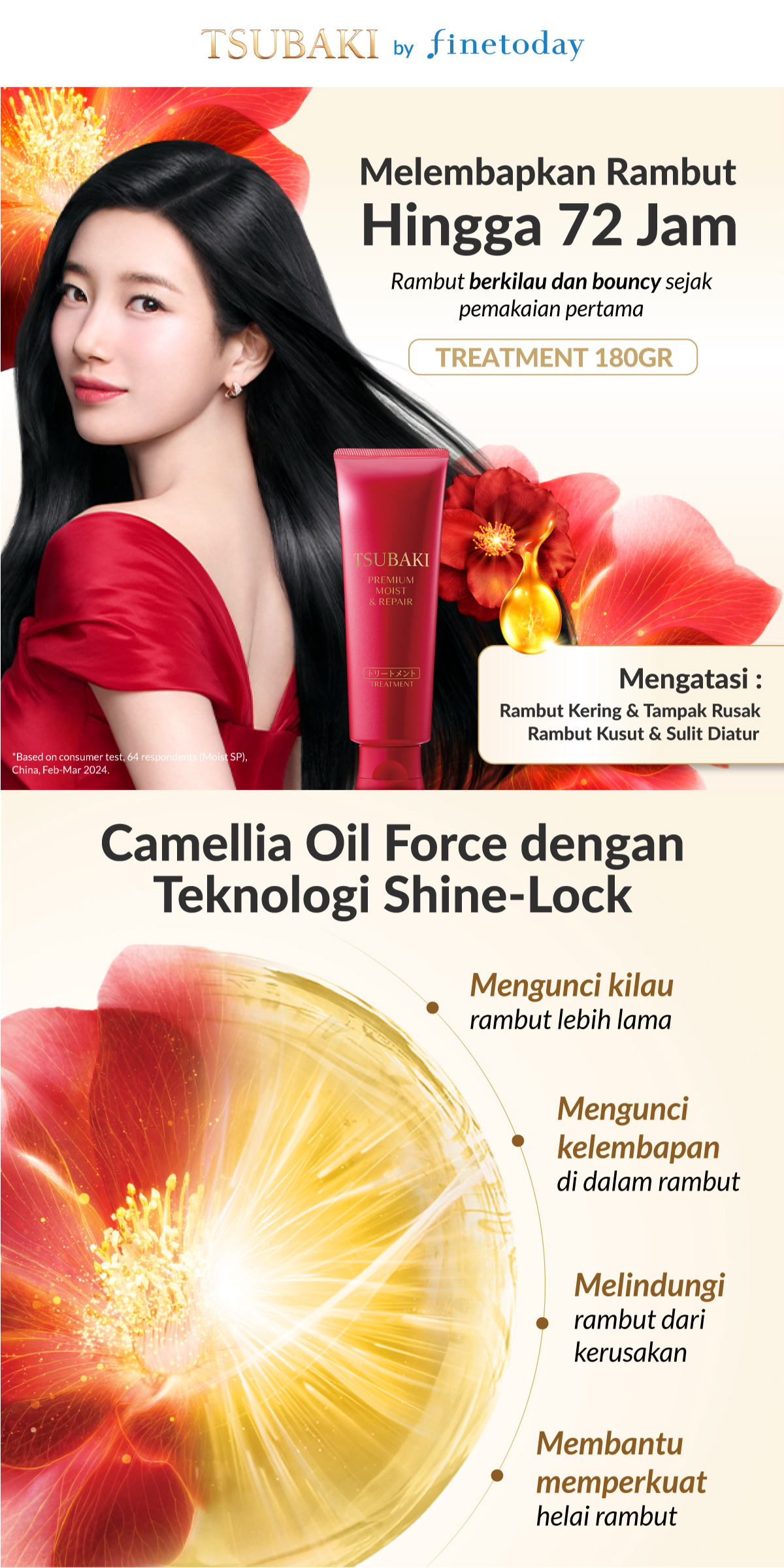 Jual [BUY 1 GET 7] TSUBAKI Premium Moist & Repair Treatment 160gr ...