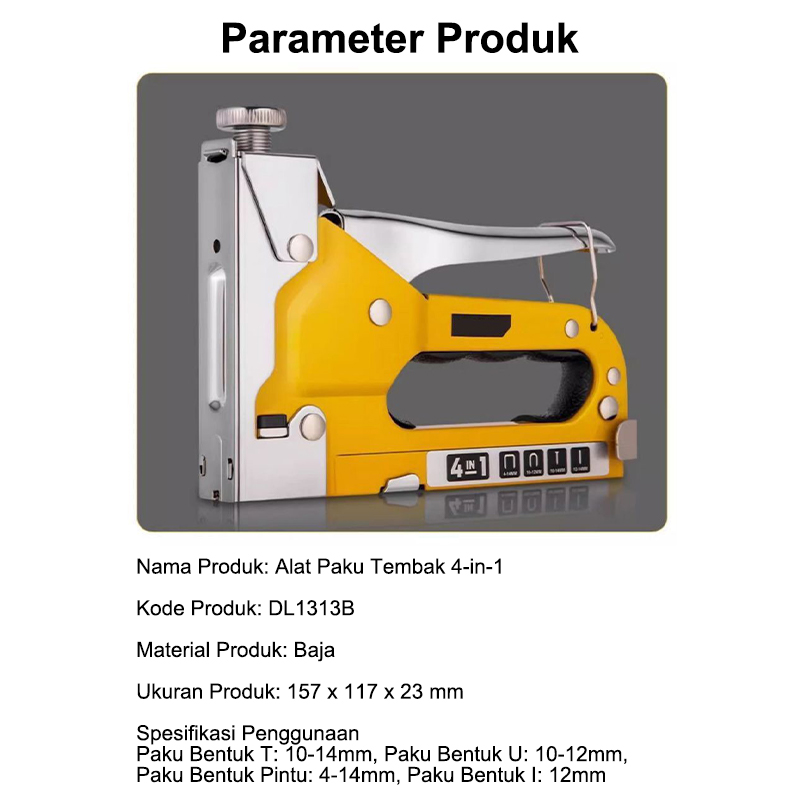 Jual Staple Gun 3 in 1 Way Heavy Duty Staples/U/D/Lurus, Cocok Pasang ...
